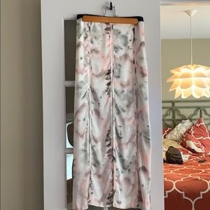 River island satin maxi skirt with slits